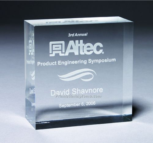 The Squared Award with laser imprint