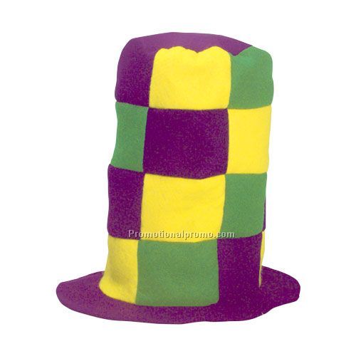 Top Hat - Mardi Gras Checkered