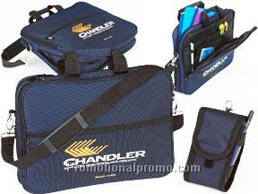 Two-tone expandable business bag - 1200D polyester/pvc