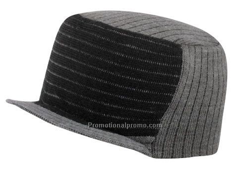 Ultra Soft Acrylic Trucker Knit 2-Tone Beanie with Brim
