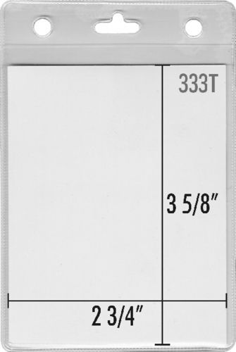 Vinyl convention ID badge holder pouch #333T