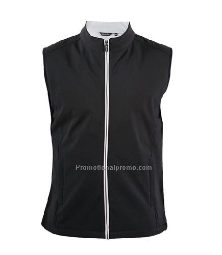 WOMEN'S SOFT SHELL VEST - Black/Silver