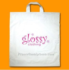 White Plastic Bags with Soft Loop Handles
