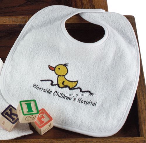 White Snap Closure Bib