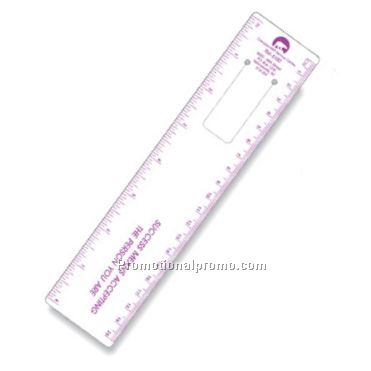 .015 White Gloss Vinyl 8" Punched Clip Ruler / Book Mark