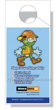 .015 White Vinyl Door Hangers / with square corners