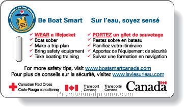 .020 White Gloss Vinyl Luggage Tags / with loop attached