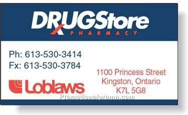 .020 White Matte Magnetic Business Cards / square corners