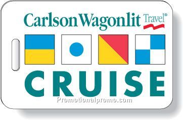 .020 White gloss vinyl Luggage Tags / with back imprint and write-on surface included