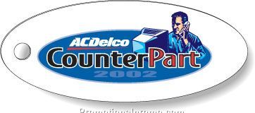 .030 Custom Shape White Plastic Key Tags / with compressed lamination both sides