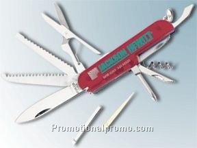 13-function translucent pocket knife