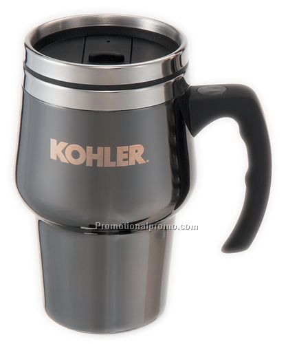 14 oz. Black Chrome Roadster Travel Mug