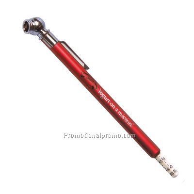 Aluminum Tire Pressure Gauge - Red