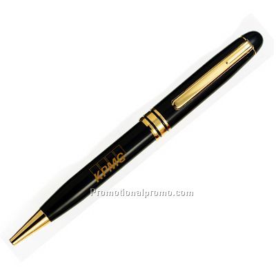 Black Lacquer and Brass Pen