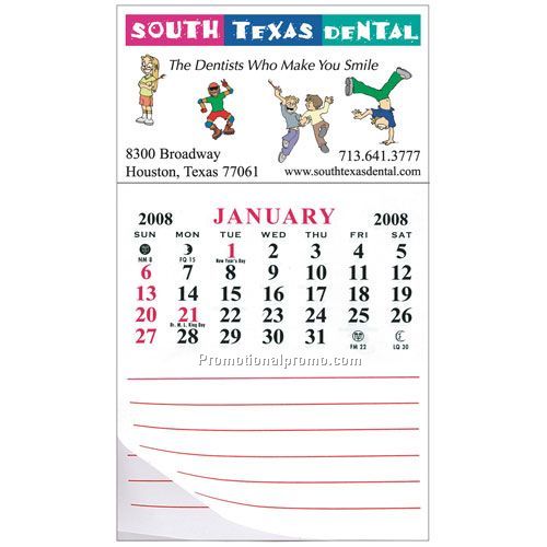 Business Card Large Calendar Pad