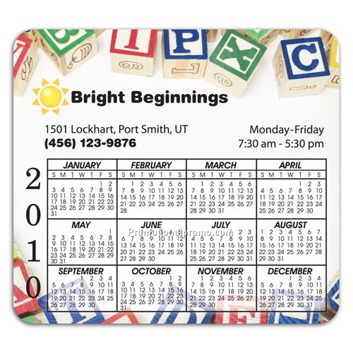 CALENDAR MAGNET - 3 1/2" x 3 7/8"/Rounded Corners
