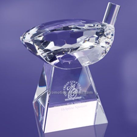 CRYSTAL GOLF DRIVER HEAD AND BASE 5 1/2