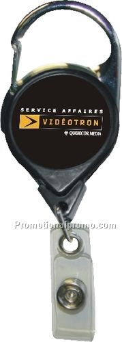Carabiner Retractable Holder - Solid or Translucent Color - printed 4 color process