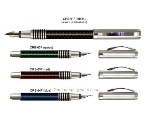 Carbon-Fiber Fountain Pen - Black