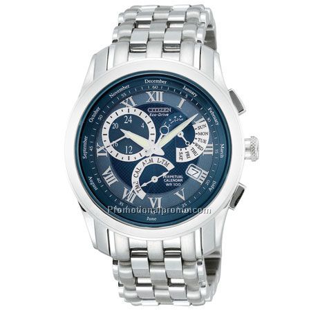 Citizen Eco-Drive Gent's-Stainless Steel Dual Time