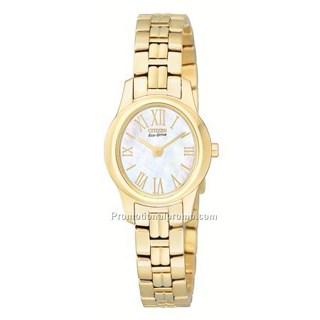 Citizen Eco-Drive Lady's Stainless Steel Gold-Tne