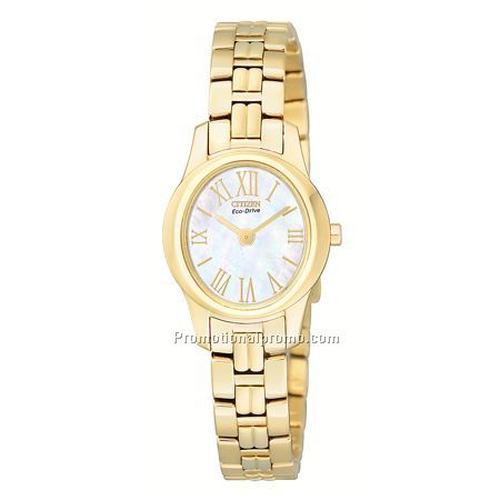 Citizen Eco-Drive Lady's Stainless Steel Gold-Tne