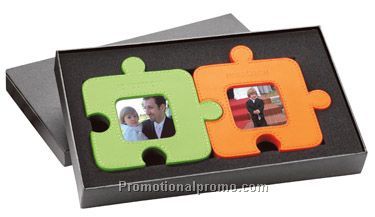 Colorplay Leather Puzzle Photo Frame Set