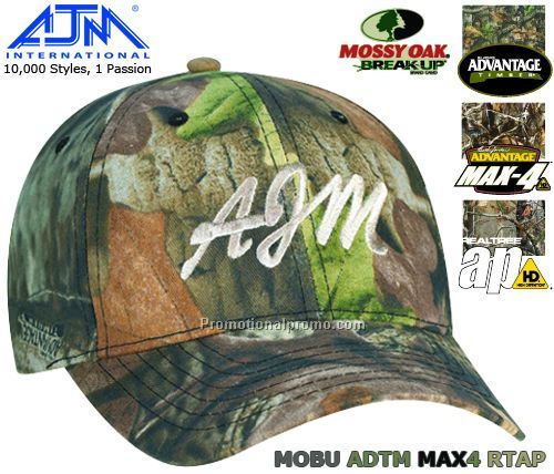 Constructed Contour Camouflage Style. Licensed Camouflage Brushed Polycotton, 6 Panel Caps