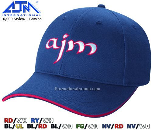 Constructed Contour Edge I Style. Polycotton, 6 Panel Caps