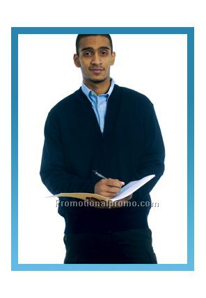 Crew Neck Zip Cardigan