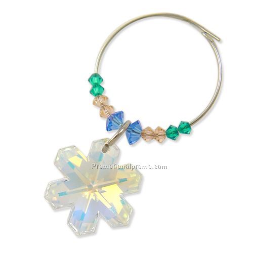 Crystal Snowflake Wine Charm