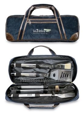 DELUXE FOUR PIECE BARBEQUE TOOL SET IN A BAG