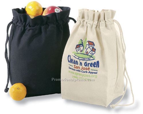 DRAWSTRING LUNCH BAG black