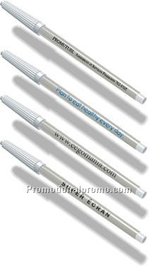 Damp-erase Pens with White Barrel & Cap / black ink