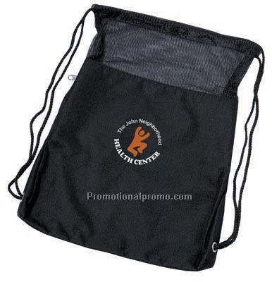 Drawstring Tote Pack -Black/Unprinted