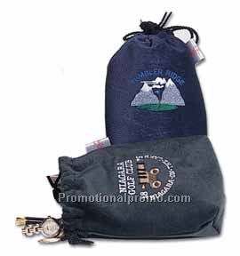 Faux Suede Caddy Sack - Embroidered*