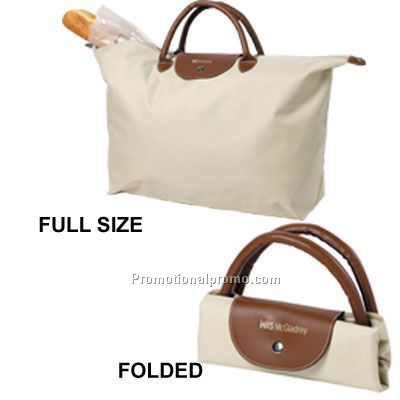 Foldable Zippered Tote Bag - Printed
