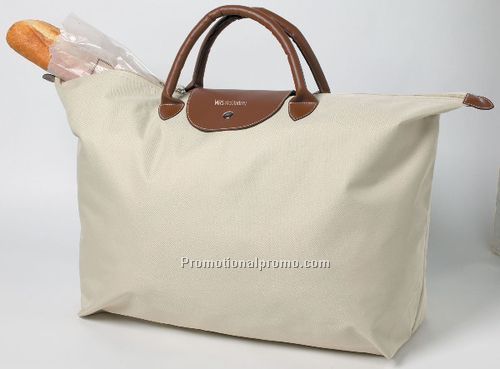 Foldable Zippered Tote Bag - Unprinted