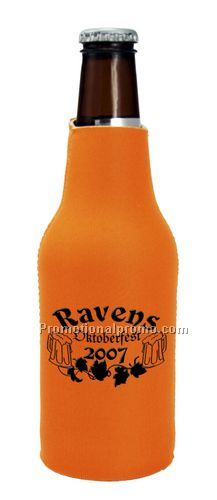 Folding Foam Bottle Cooler - 1 Sided Imprint