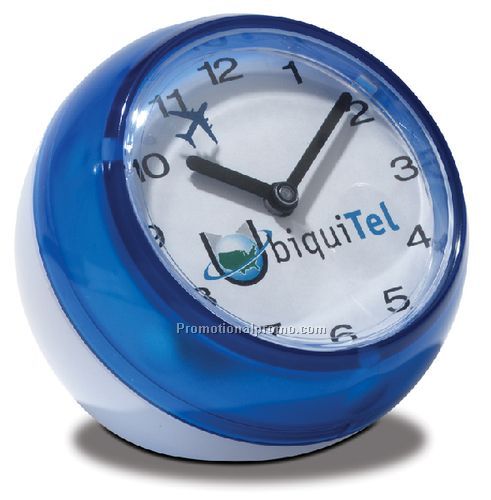 GEO Clock with Rotating Logo Disc