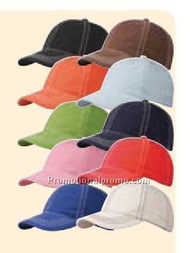 Garment Washed Micro Sanded Cotton Cap with Contrast Stitching