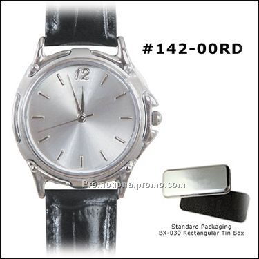 Gents, silver raised index