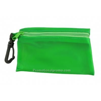 Green Zip Clip Pouch