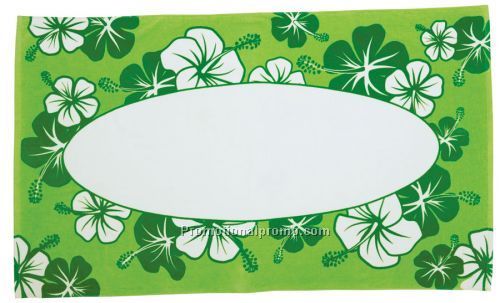 Hibiscus Collection Beach Towels - Green