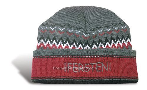 Jacquard Tuque with Microfleece Lining