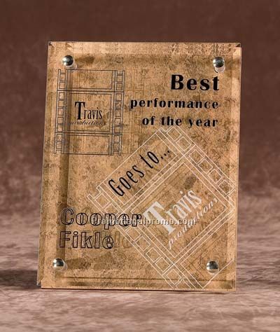 Jade Glass Desk Award