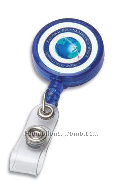 Jumbo Imprint Badge Reel w/ Metal Slip Clip