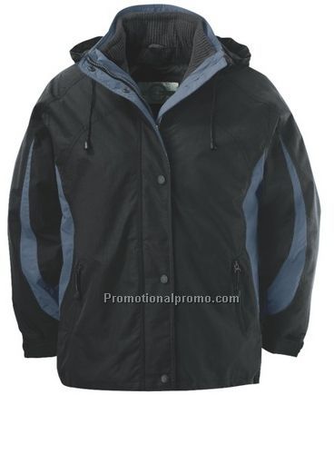 LADIES' 3-IN-1 TWO-TONE MID LENGTH JACKET