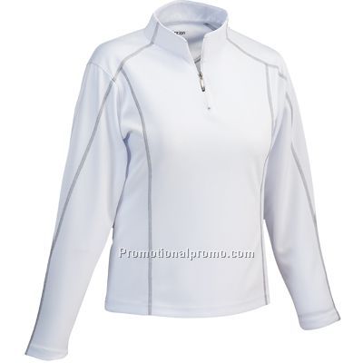 LADIES LONG SLEEVE 1/4 ZIP MOCK NECK