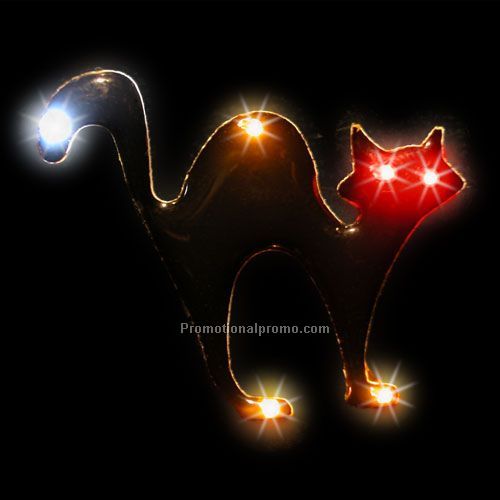 LED Light-Up Magnet - Black Cat